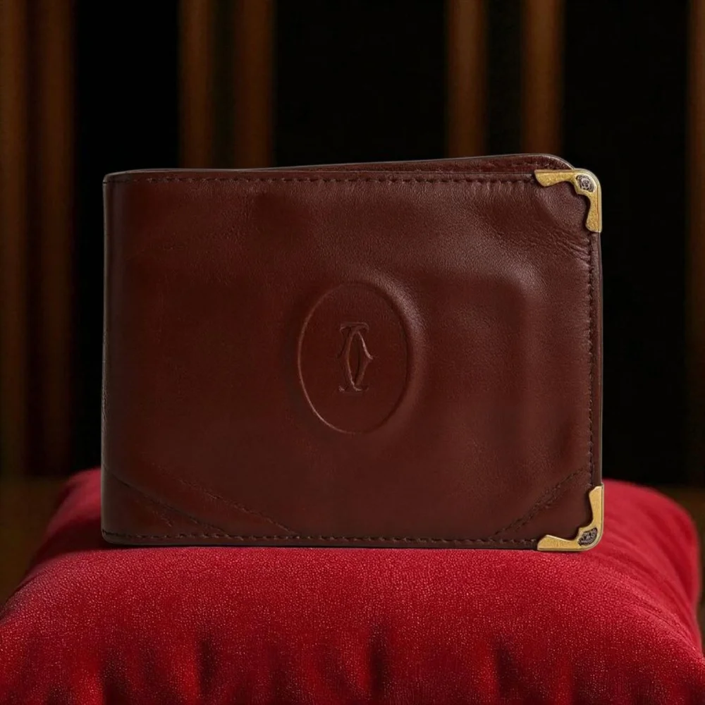 Cartier Luxury Brown Leather Wallet